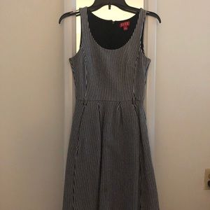 Elle Black and White Striped Dress